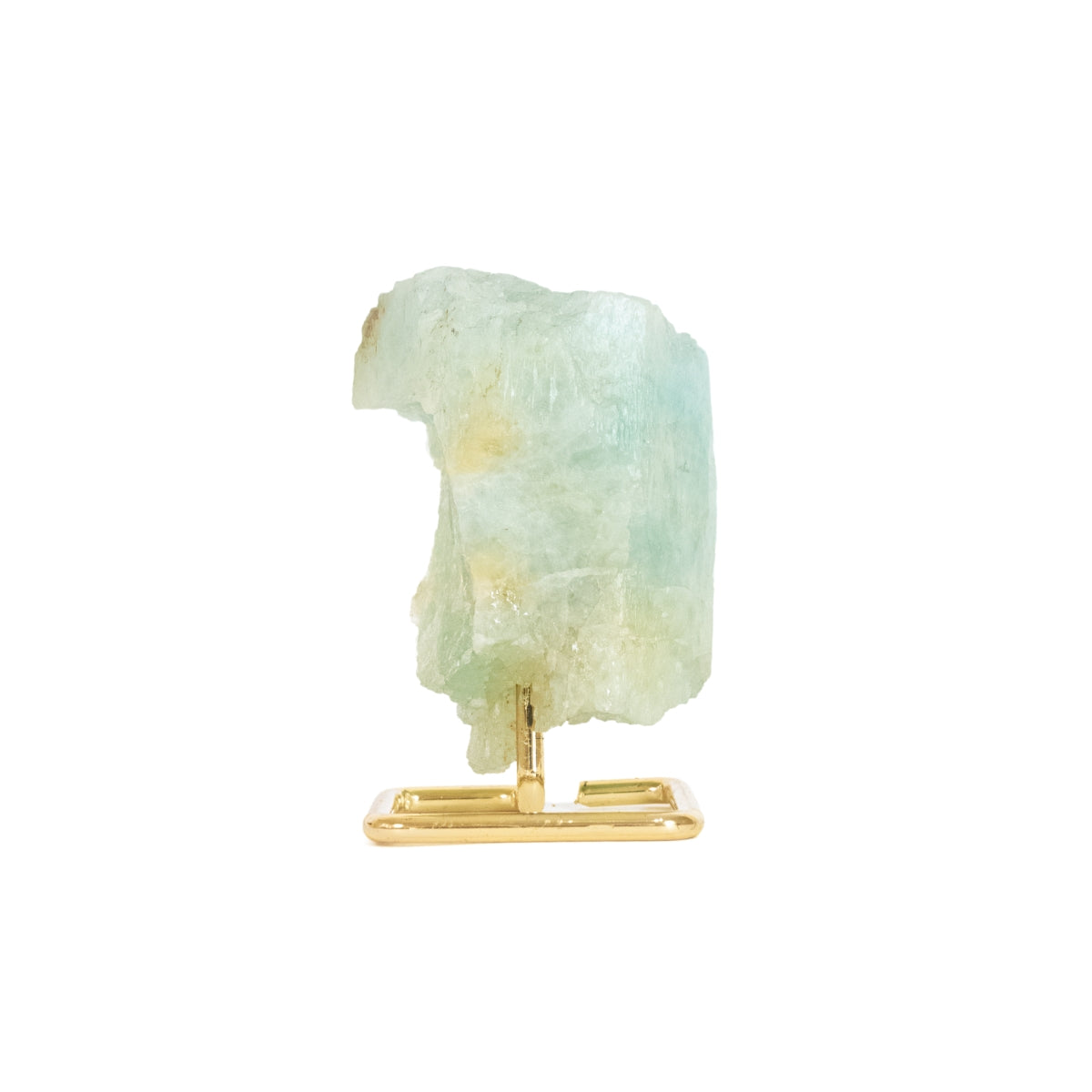 Pedra Água Marinha na Base Metal Dourado 568 gramas