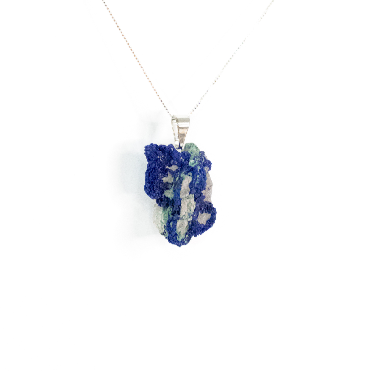 Pingente Pedra Azurita Natural 35 quilates Em Prata 950