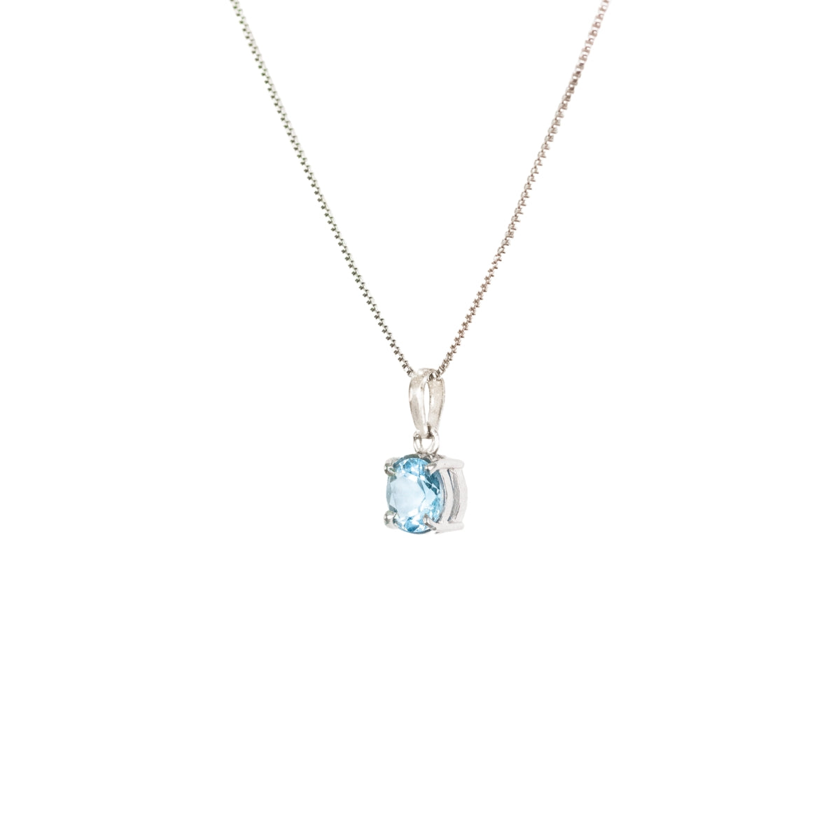 Pingente Topázio Azul Natural Lapidado Prata 950 - 5 Quilates