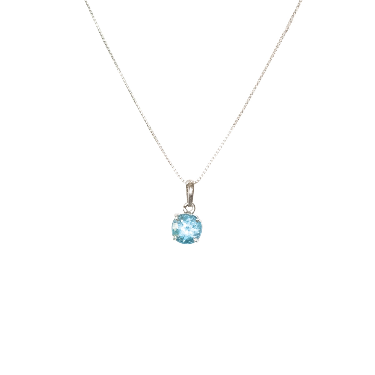 Pingente Topázio Azul Natural Lapidado Prata 950 - 5 Quilates