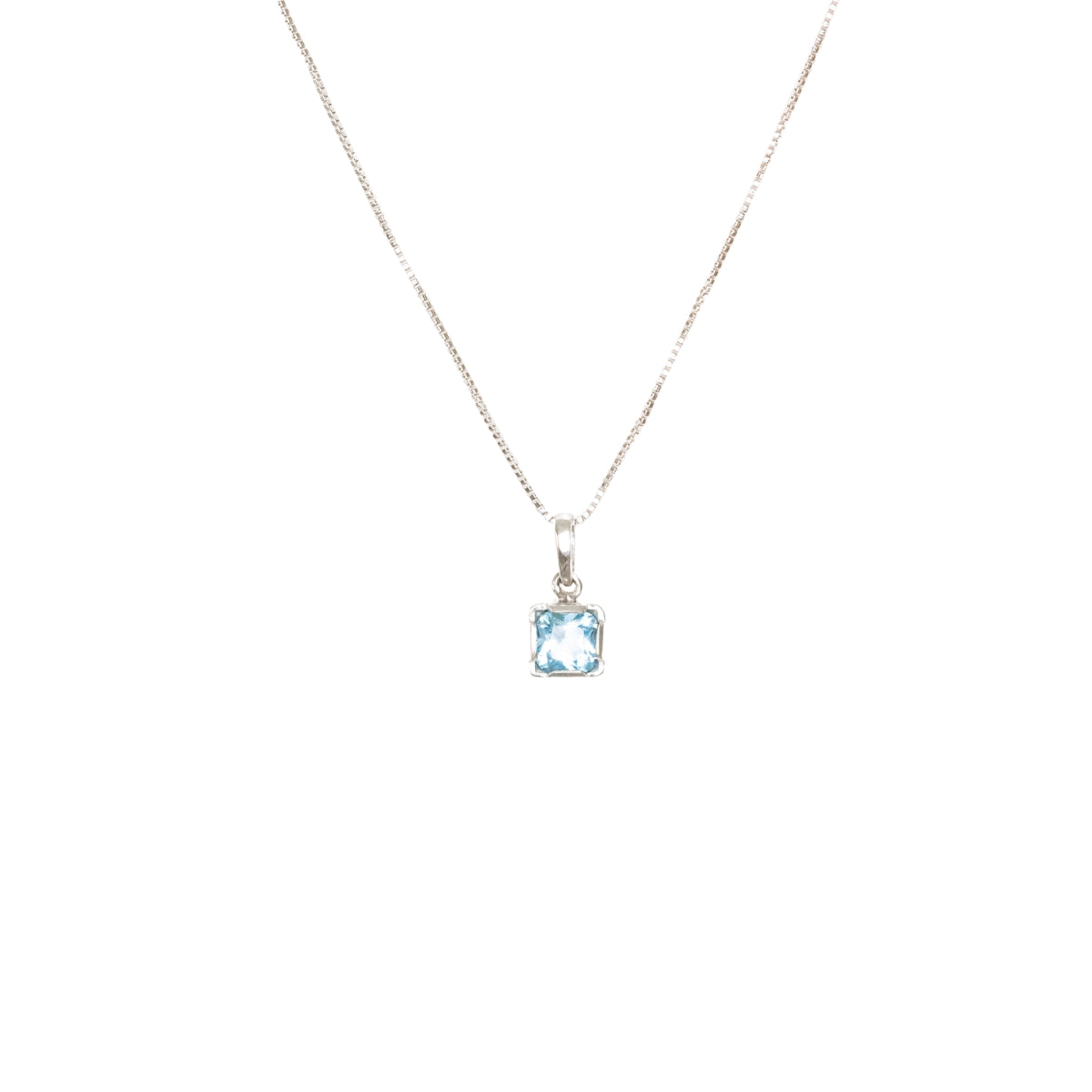 Pingente Topázio Azul Natural Lapidado Prata 950 - 6 Quilates