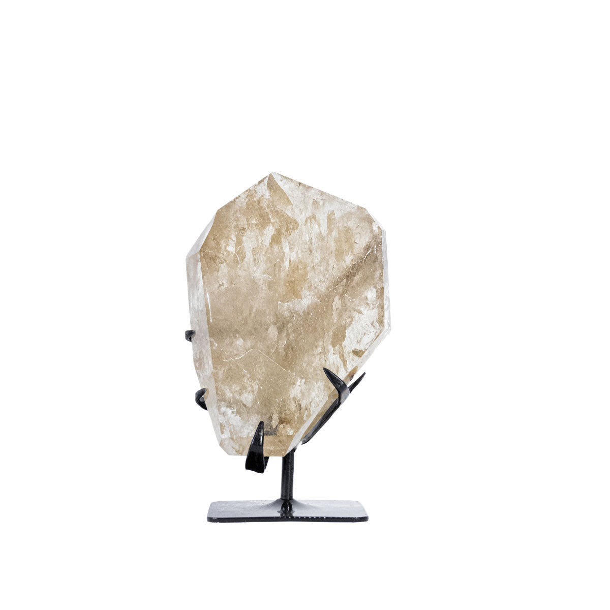 Ponta de Citrino Natural Extra Polido na Base Metal Preto (raro - coleção) 1,660 kg