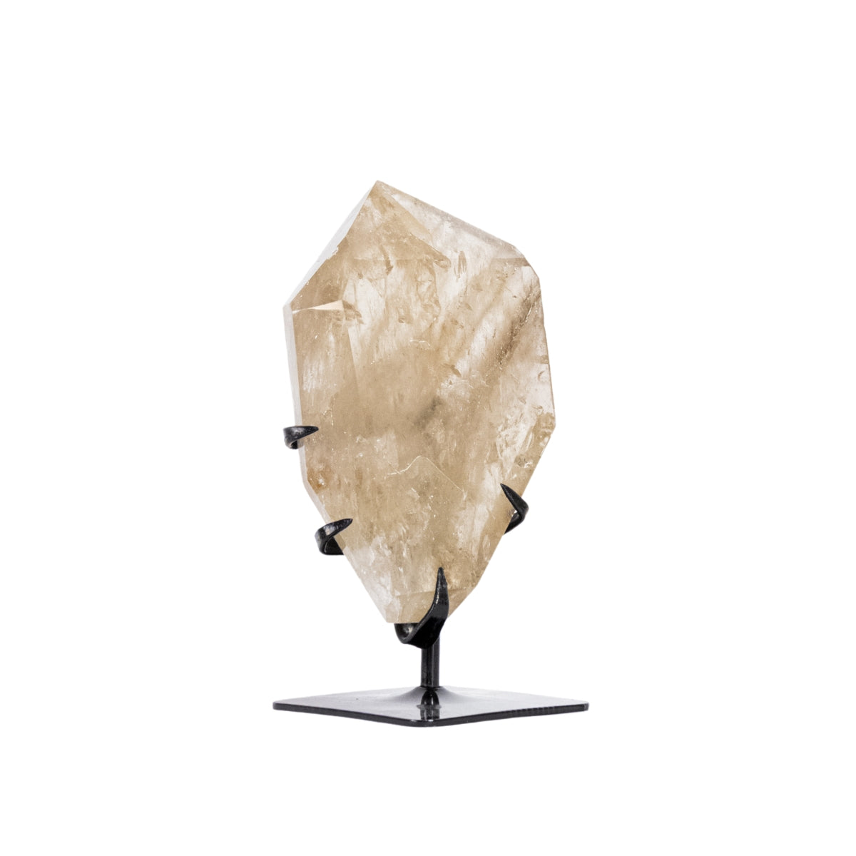 Ponta de Citrino Natural Extra Polido na Base Metal Preto (raro - coleção) 1,660 kg
