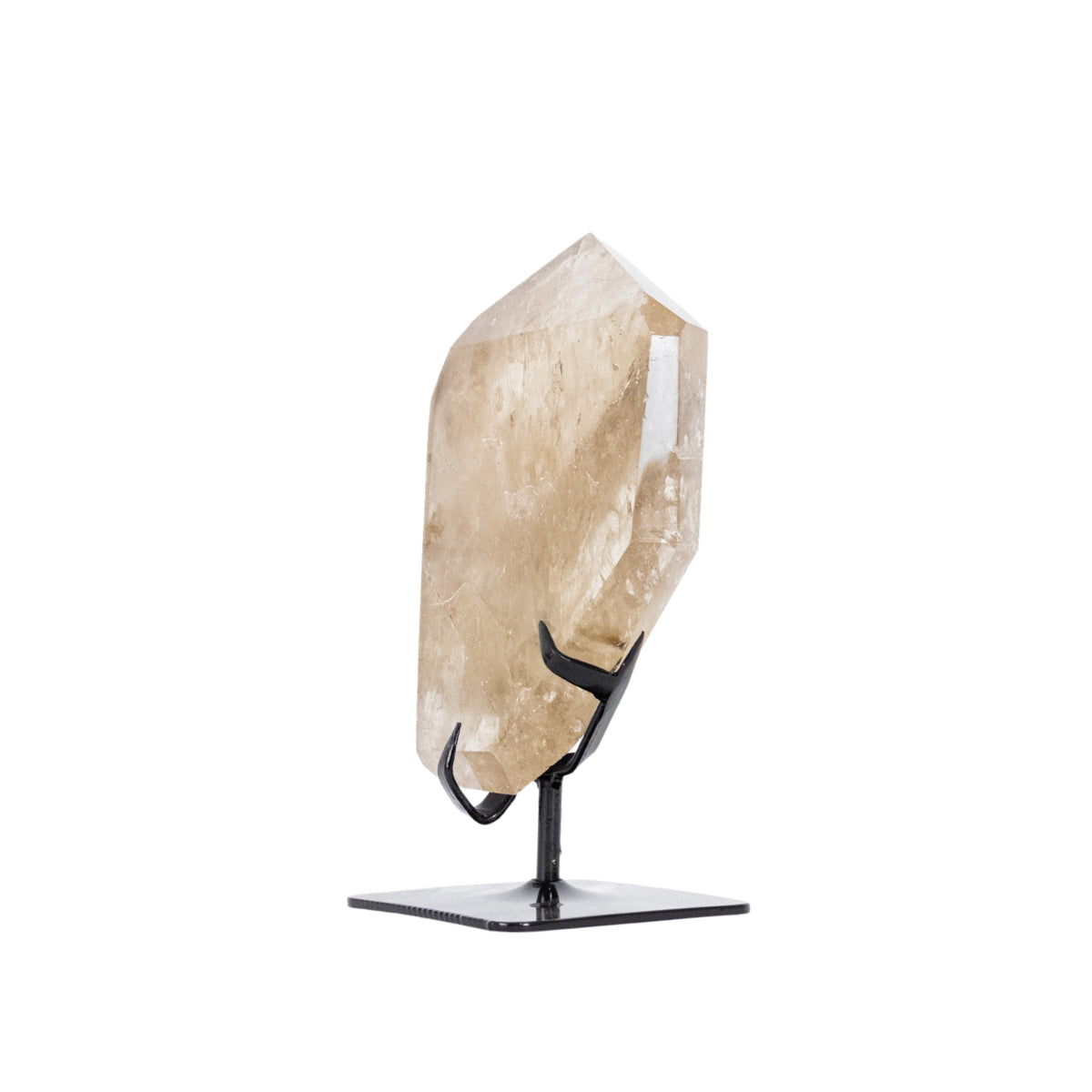 Ponta de Citrino Natural Extra Polido na Base Metal Preto (raro - coleção) 1,660 kg