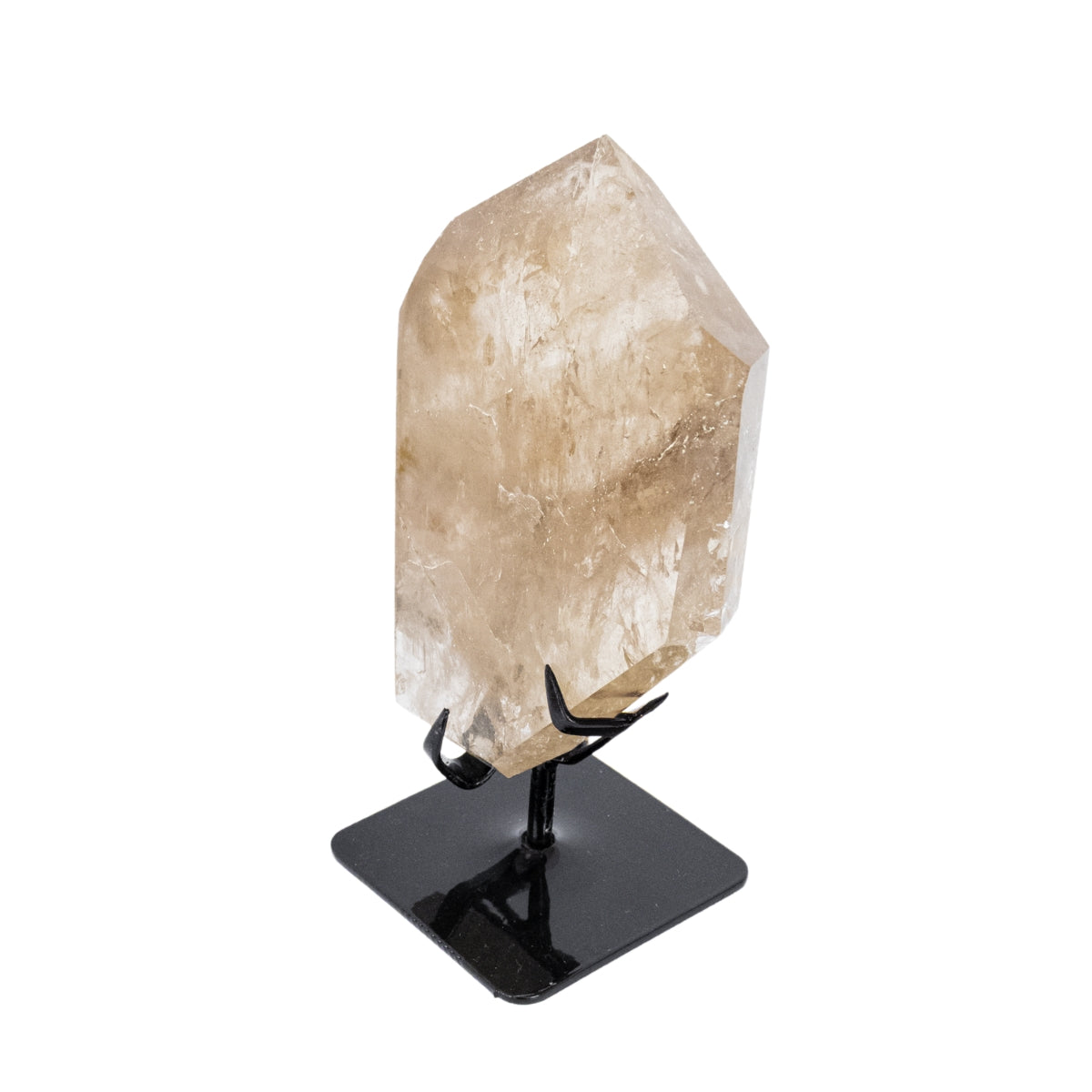 Ponta de Citrino Natural Extra Polido na Base Metal Preto (raro - coleção) 1,660 kg