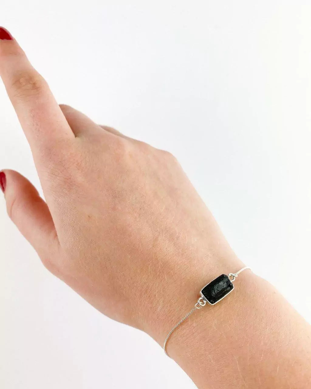 Pulseira Turmalina bruta Prata 925