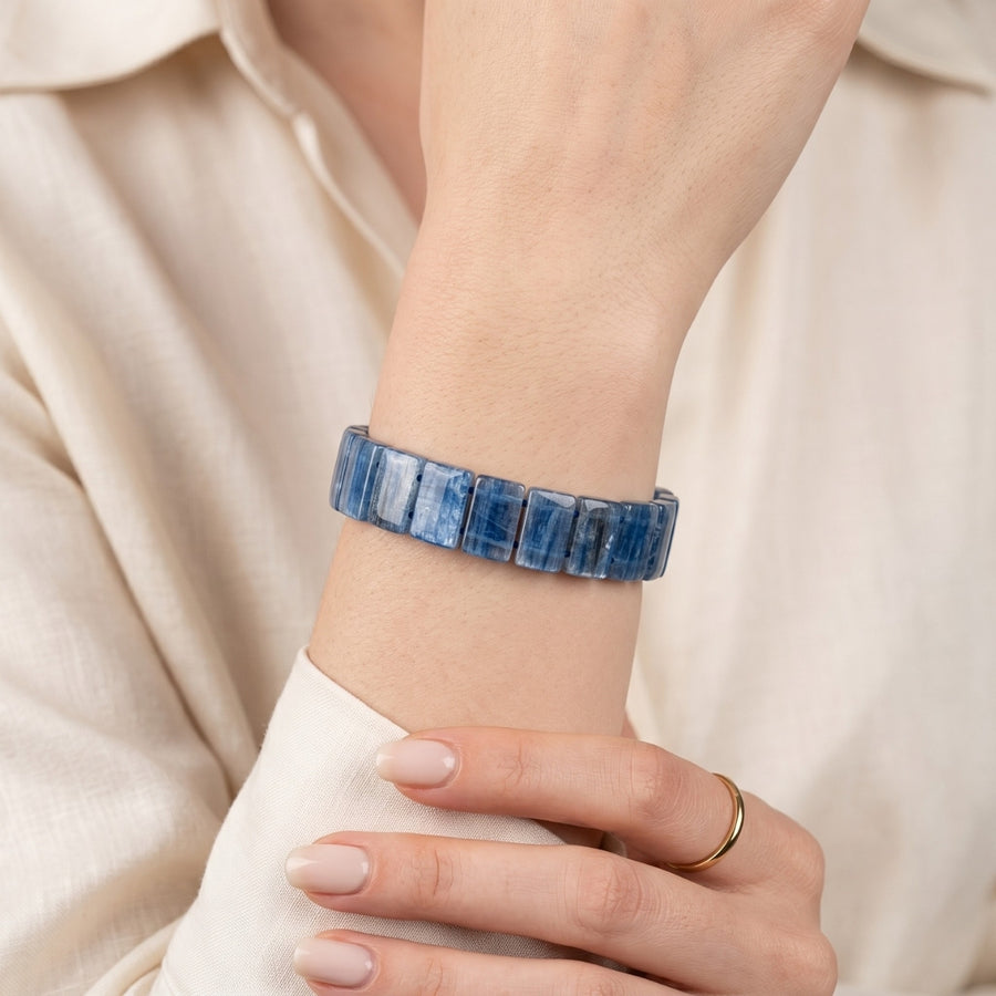 Pulseira Pedra Cianita Azul Extra - Ajustável