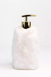 Saboneteira Quartzo Cristal Branco Banho Ouro