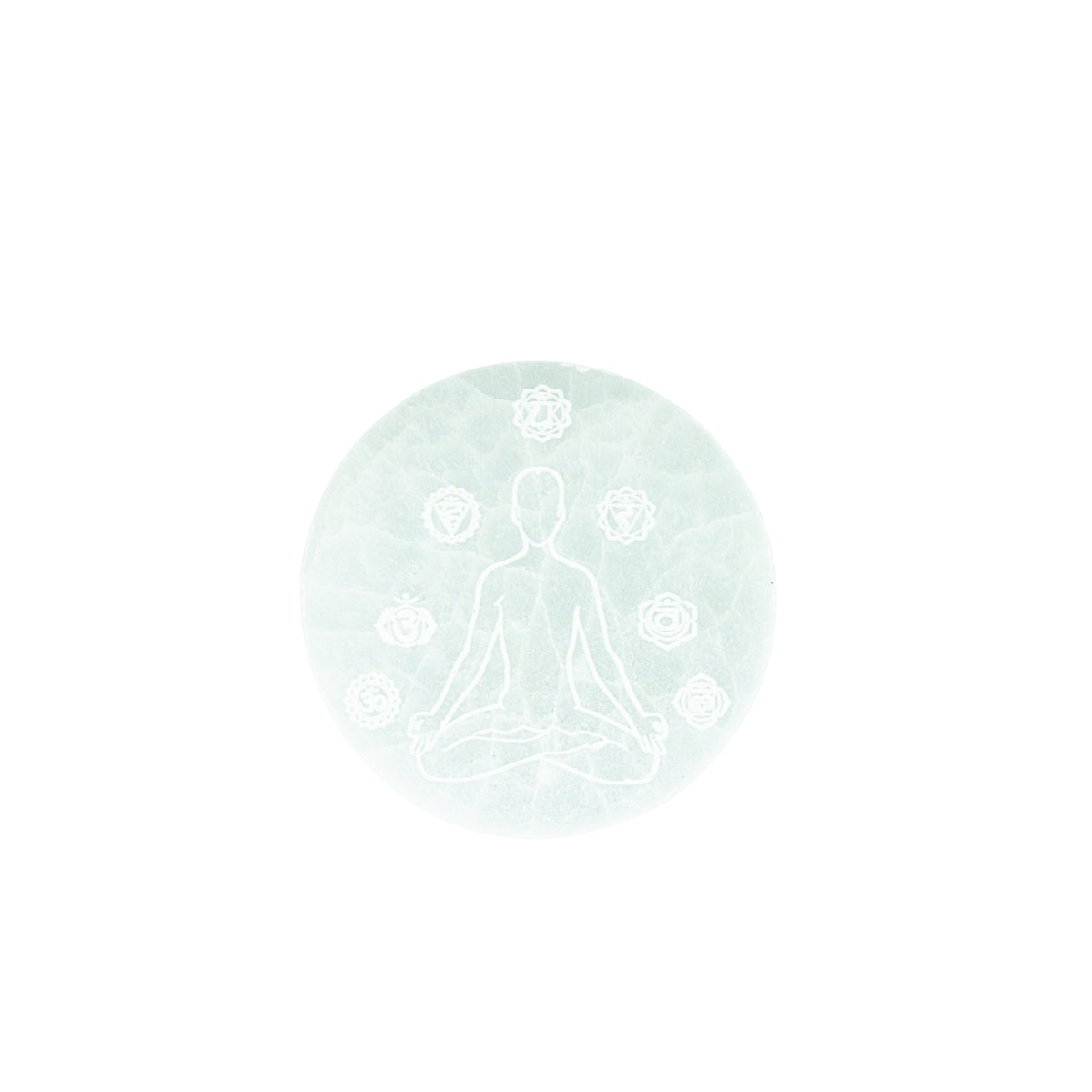 Selenita Branca Chapa Energizadora 7 Chakras