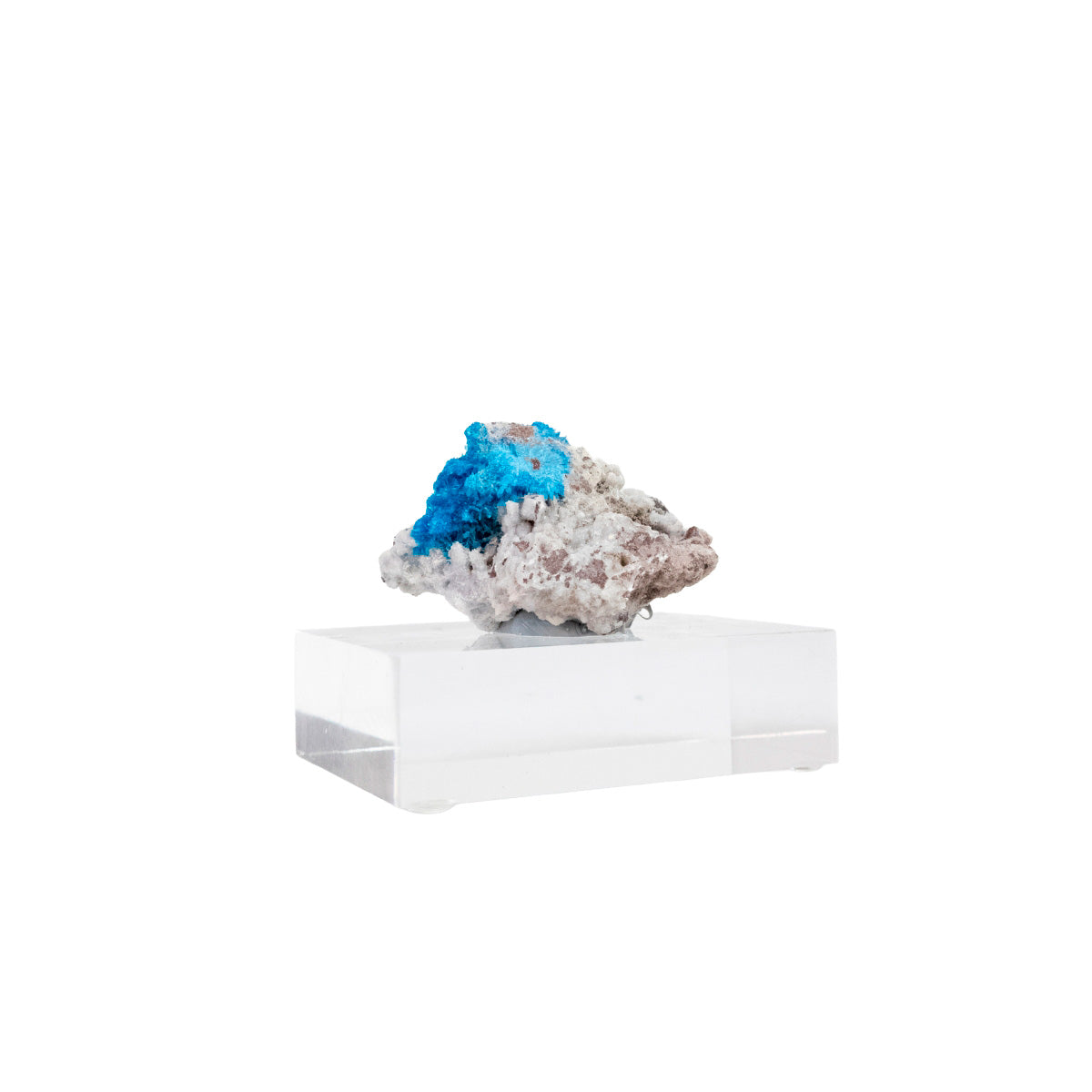 Shattuckite Natural Cristalizada Extra - Coleção - Raro na Base Acrílica 140 gramas