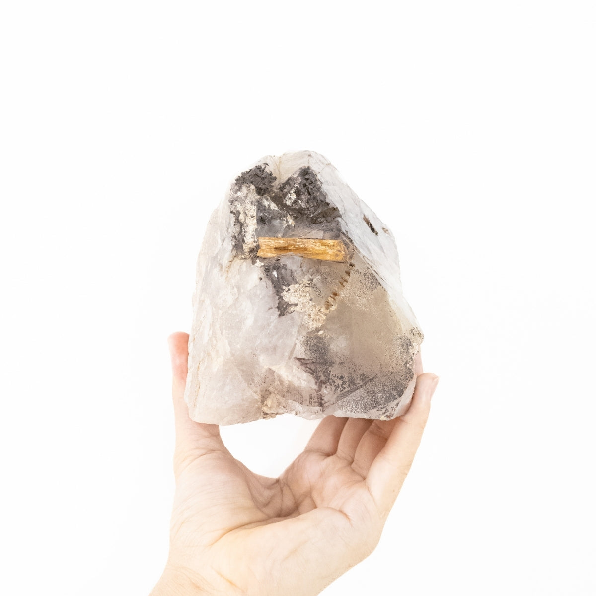 Topázio Imperial na Matriz de Quartzo Bruto Extra ( Coleção ) (Raro) 1,665 kg