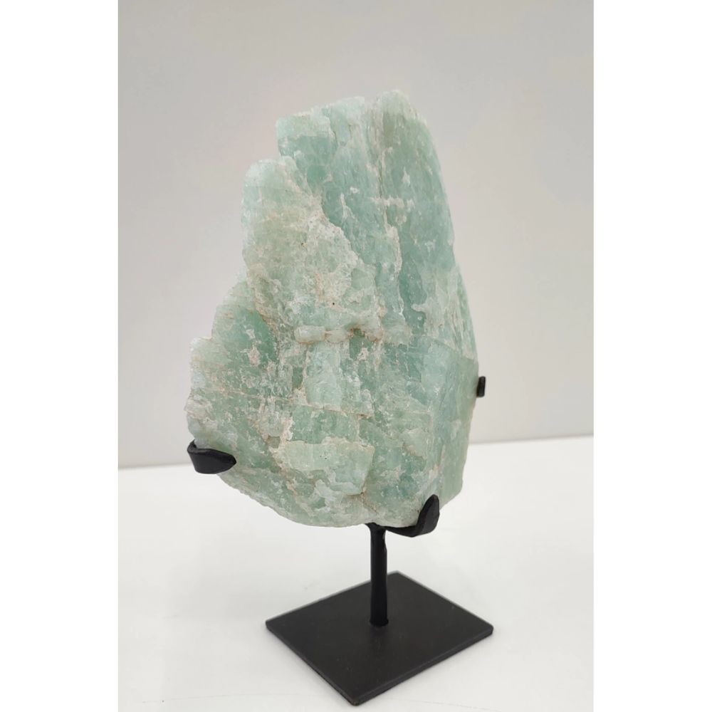 Pedra Água Marinha (Berilo) Na Base Metal Preto 1,280kg