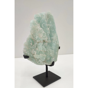 Pedra Água Marinha (Berilo) Na Base Metal Preto 1,280kg