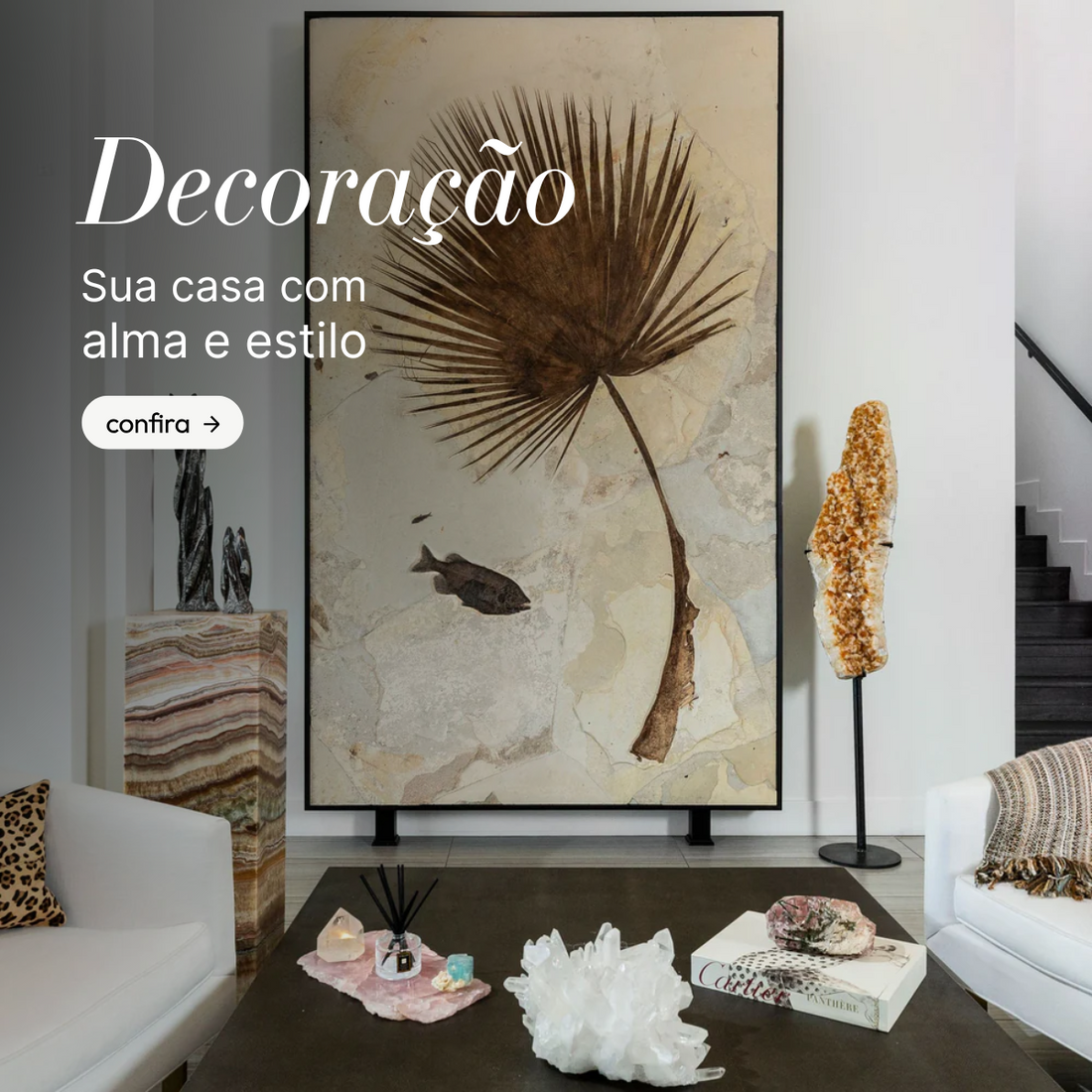 Banner decoração em Pedra Natural