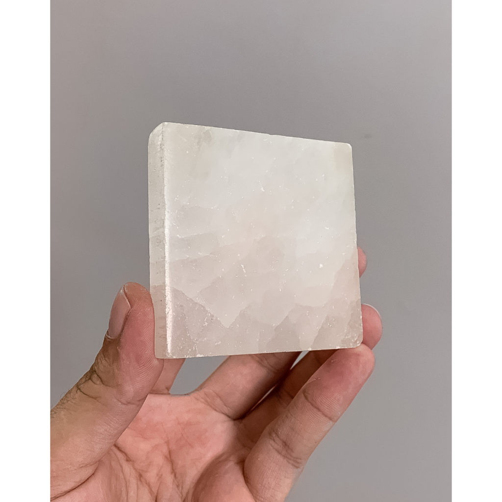 Placa Pedra Selenita Branca 150 a 200 gramas