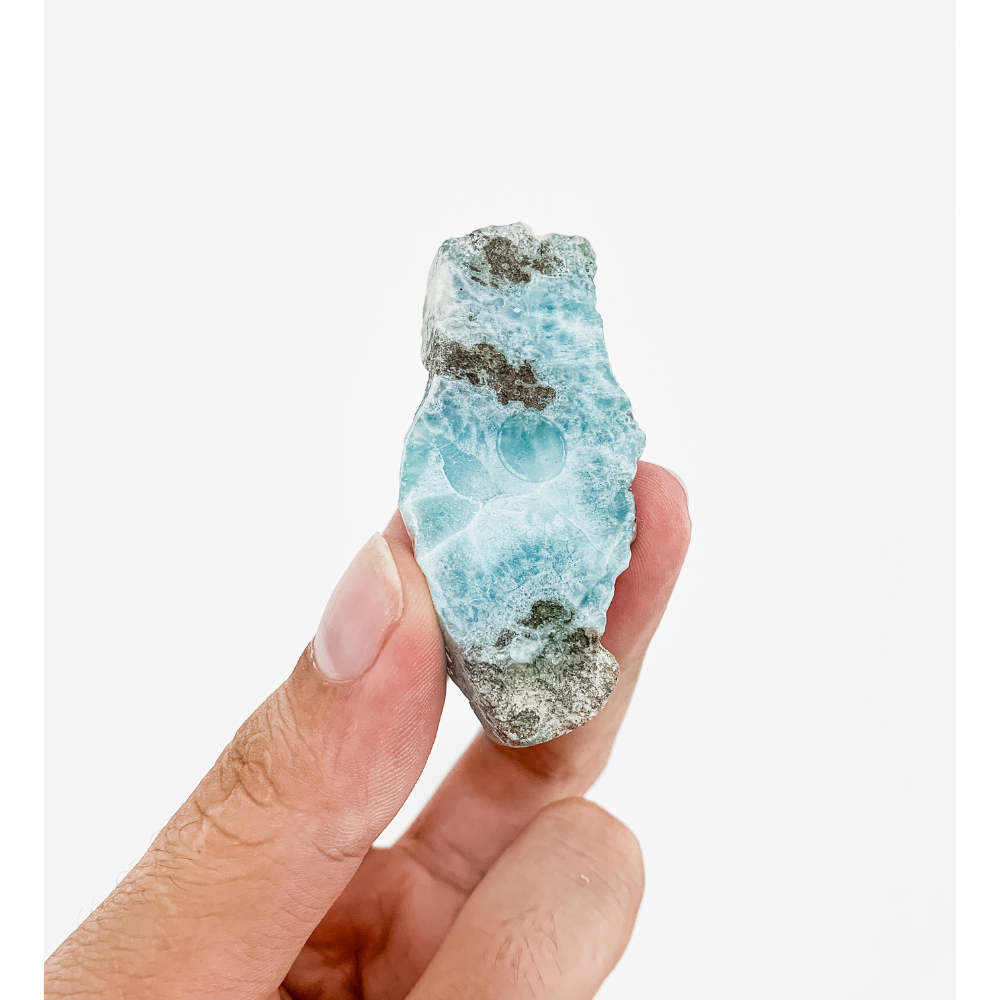 Pedra Larimar Semi Polida Extra