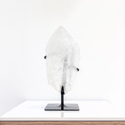 Ponta de Cristal de Quartzo Lemuriano em Alta Pureza Na Base Metal Preto 2,00 kg