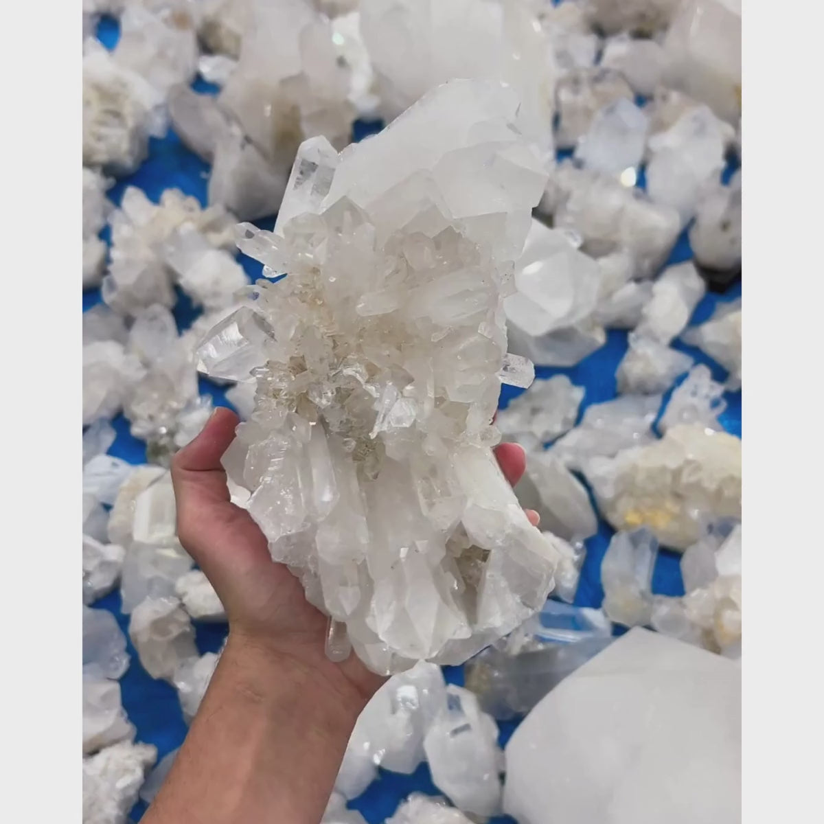 Carregar vídeo: Drusa de Cristal de Quartzo Alta Pureza 2,530 kg