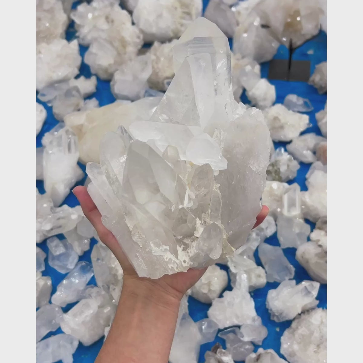 Carregar vídeo: Drusa de Cristal de Quartzo Lemuriano Alta Pureza 3,00 kg